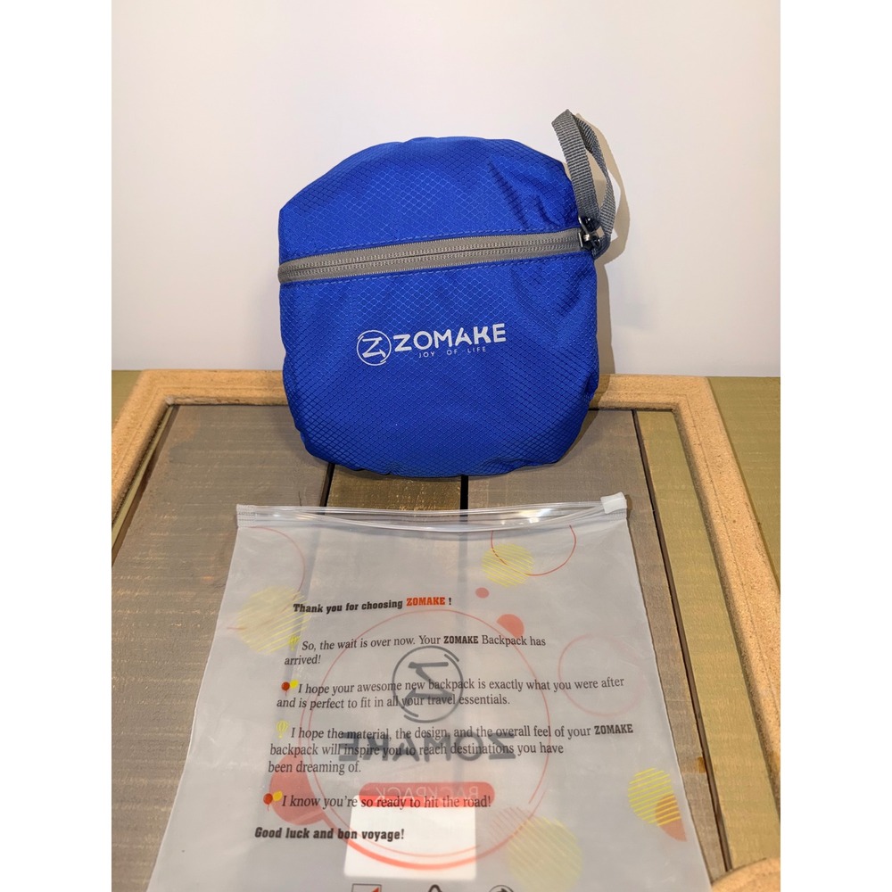 Zomake Ultra Lightweight Packable Backpack Royal Blue Foldable Travel Hiking Bag